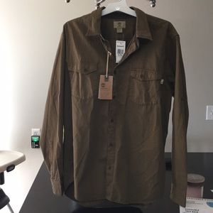 NWT Timberland olive green long sleeved shirt XL